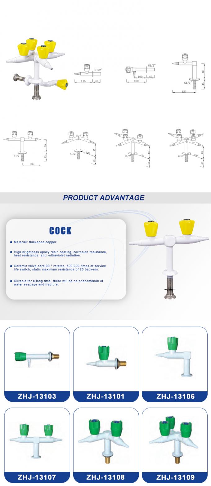 Safety Science Lab Gas Taps , Leak Detection Lab Gas Valve regulated