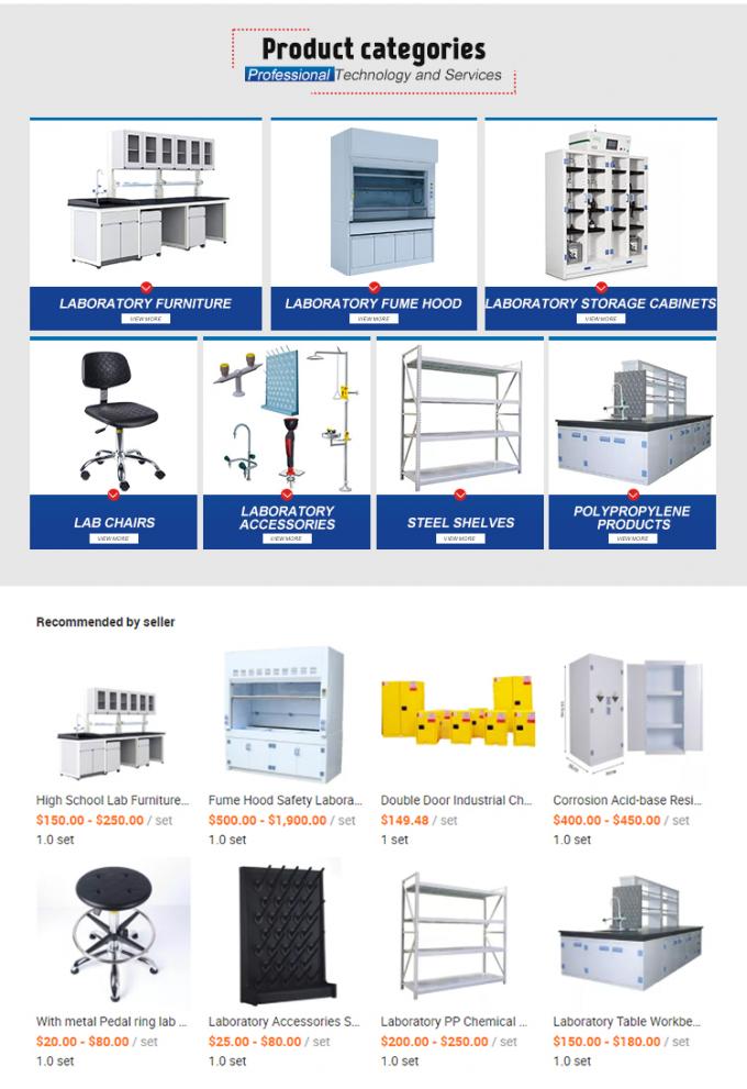 Structure Floor Standing Lab Wall-Mounted Bench High Durability for Superior Laboratory Performance 8