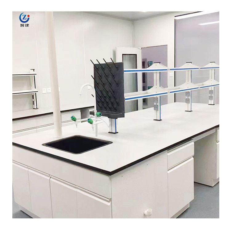 200Kg Load Capacity All Steel Lab Bench Efficiency And Organization With 4 Wheels And 2 Cabinets