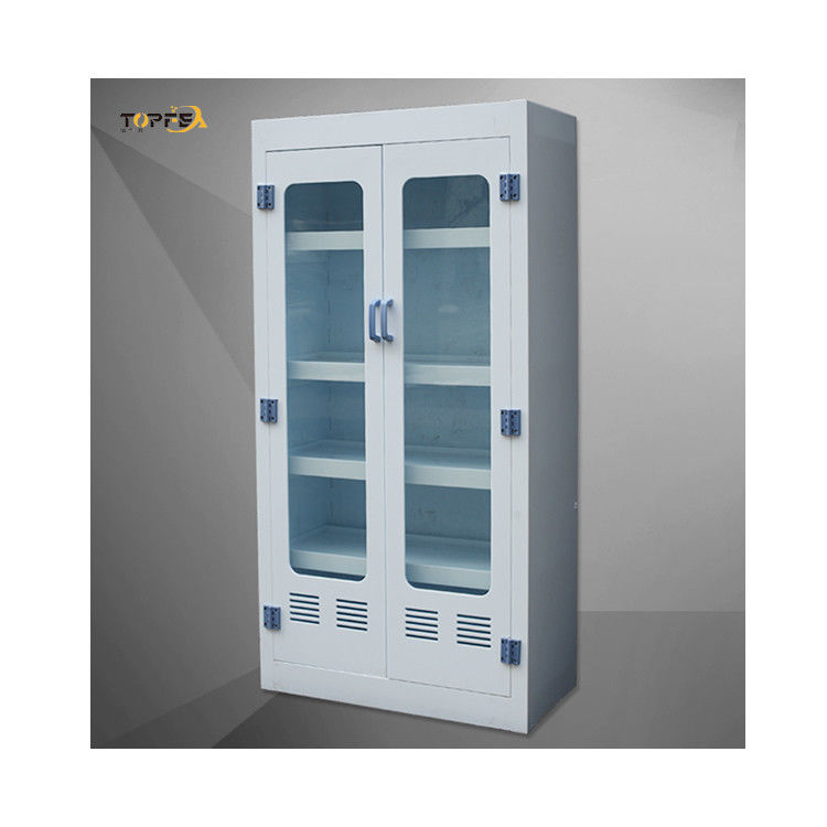 PP Corrosive Chemical Cabinet , Fireproof Powder Coated Lab Storage Cabinet