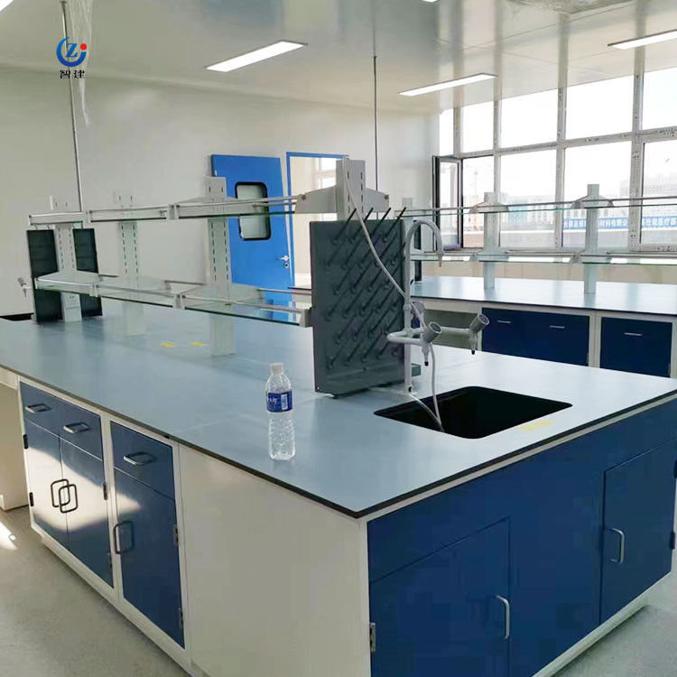 Chemical Resistant Island Table For Laboratory Side Bench Workstation 75cm