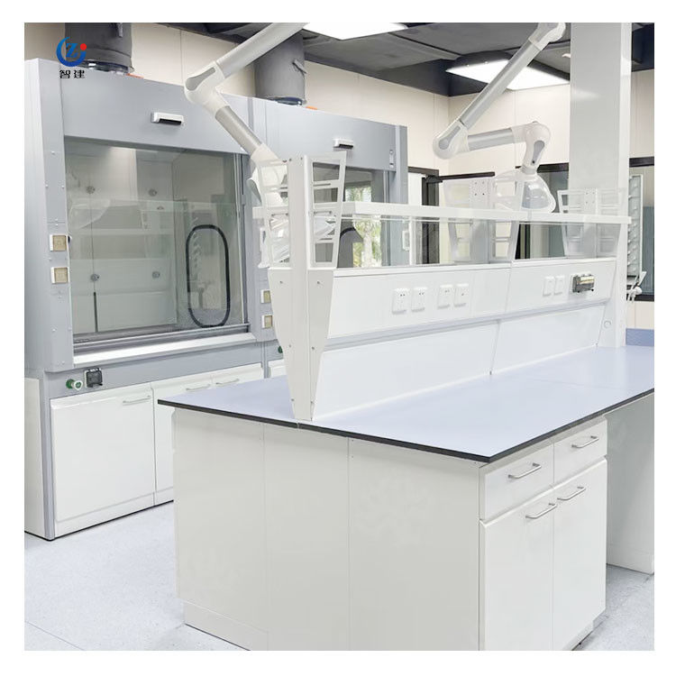 Steel Lab Island Bench Anti-corrosie Metalen laboratoriummeubelen ISO-standaard
