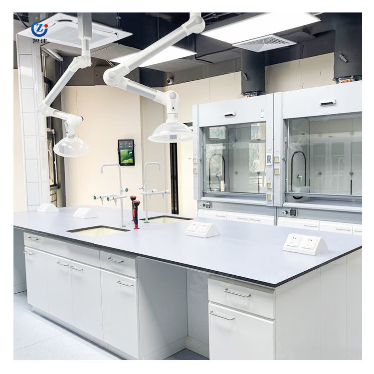 Steel Lab Island Bench Anti-corrosie Metalen laboratoriummeubelen ISO-standaard