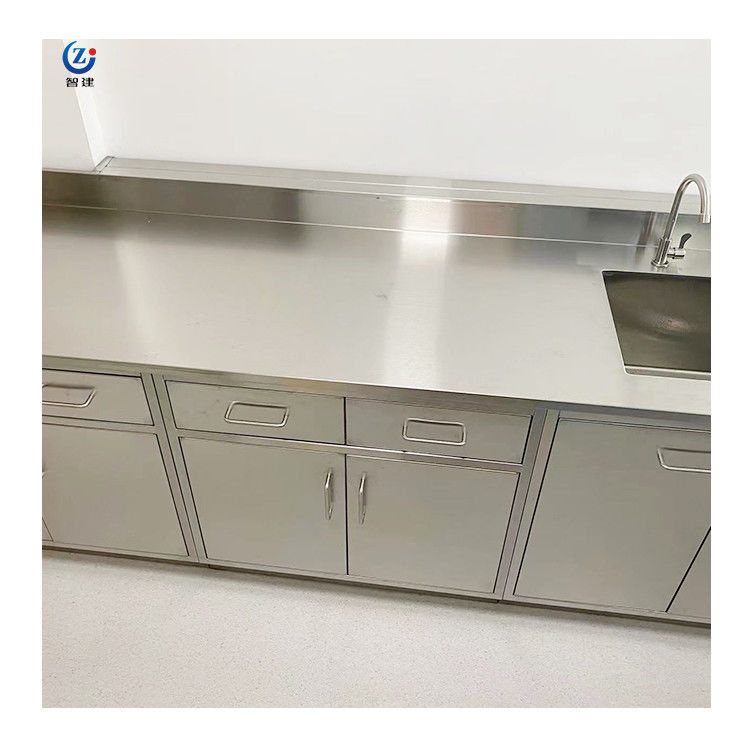 Smooth Surface Stainless Steel Lab Bench Laboratory Work Table Waterproof 85cm