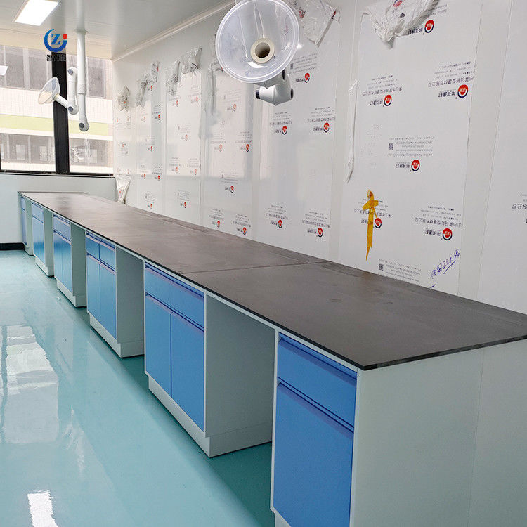 Corner Lab Wall Bench Countertop With Epoxy Resin Table Top High Durability
