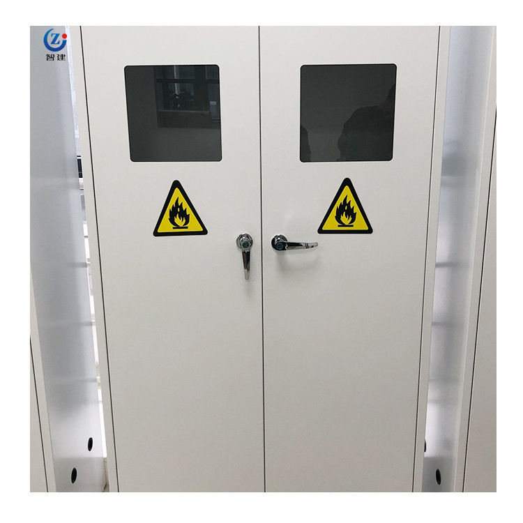 Zuurbestendige, corrosieve opslagkast, lekvrije, chemische veiligheidskast.