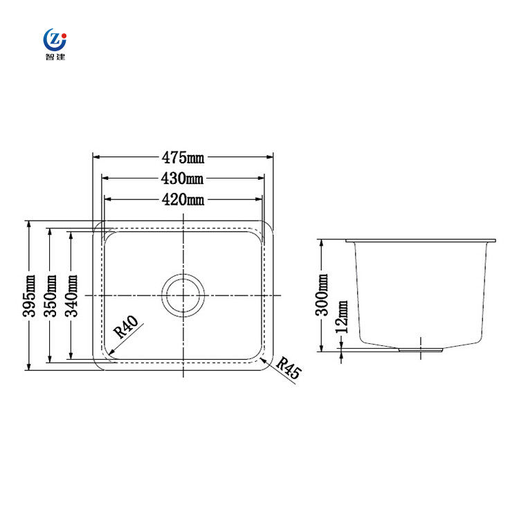 1 Schotel chemie laboratorium wasbak, 380*450*310mm Anti Alkali Lab Meubel Accessoires