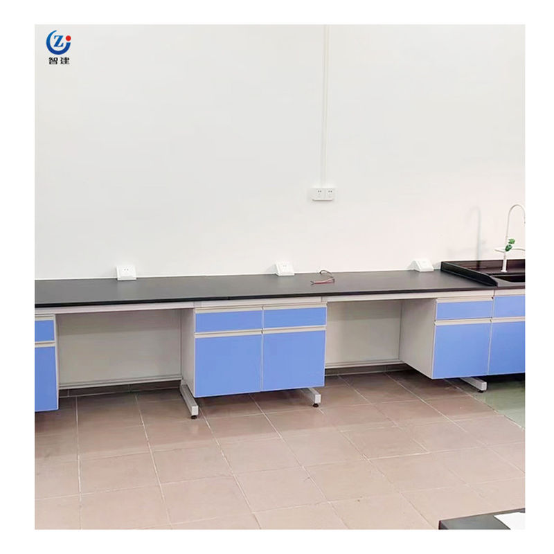 Anti Corrosion Lab Tables Work Benches Wall Mounted Laboratory Furniture H850mm