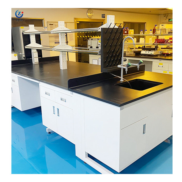 Corrosiebestendige stalen laboratoriumbank, 4 handgrepen 75x90cm laboratoriumbanken