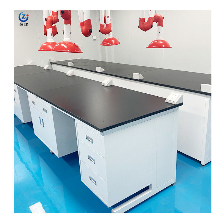 Corrosiebestendige stalen laboratoriumbank, 4 handgrepen 75x90cm laboratoriumbanken