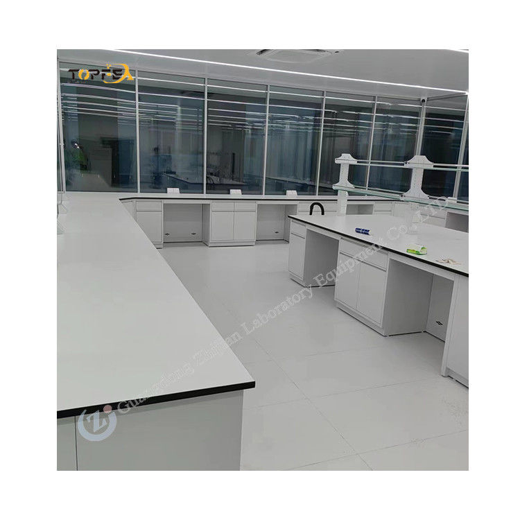 Heavy Duty Laboratory Island Bench met 2 deuren 2 planken 2 kastjes 4 laden
