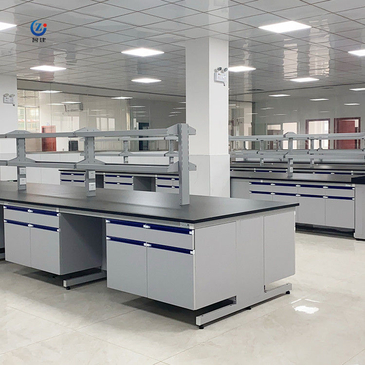 Grey Finish Lab Bench Laboratory Bench with Load Capacity 200-250 Kg and Customized Configuration