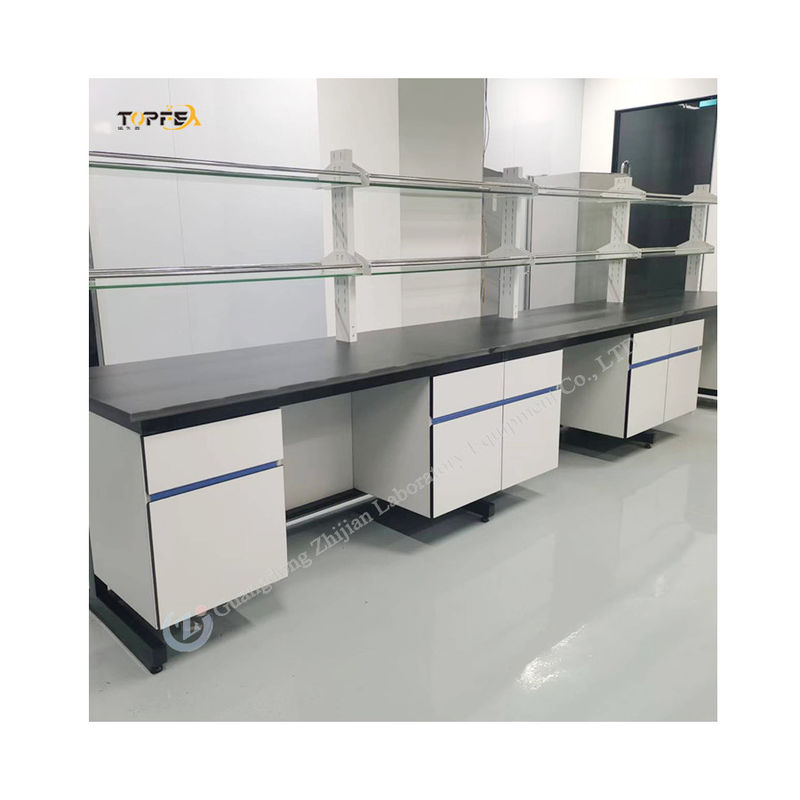 Customizable Lab Bench / Laboratory Island Bench With White Finish And Load Capacity