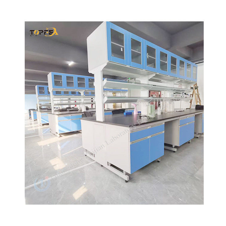 Customized Lab Island Bench With 200-250 Kg Load Capacity And Length * 1500*850mm
