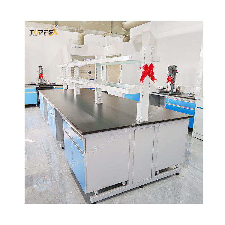 Customized Lab Island Bench With 200-250 Kg Load Capacity And Length * 1500*850mm