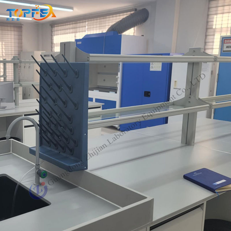 200-250 Kg Load Capacity Customized Number Of Drawers Lab Island Bench With Customized Handles
