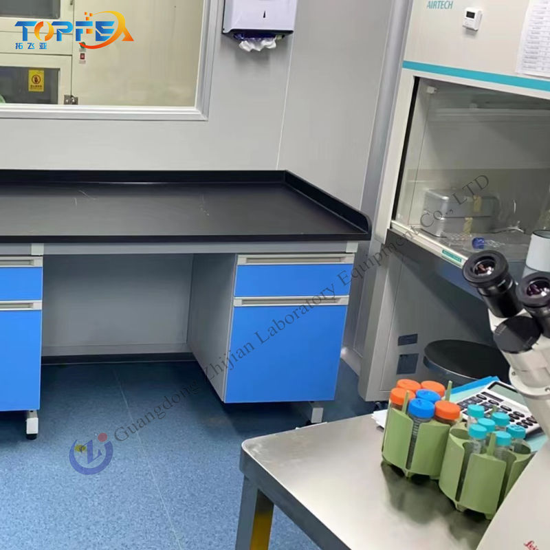 Marble Table Top Wall-mounted Lab Wall Bench For Modern And Functional Lab Design