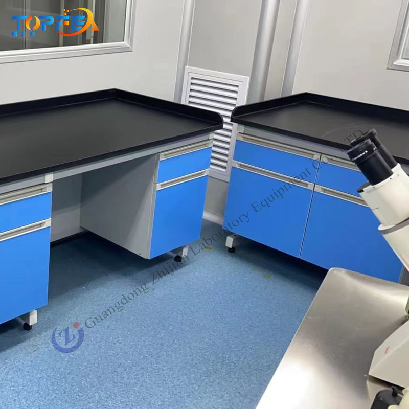 Marble Table Top Wall-mounted Lab Wall Bench For Modern And Functional Lab Design