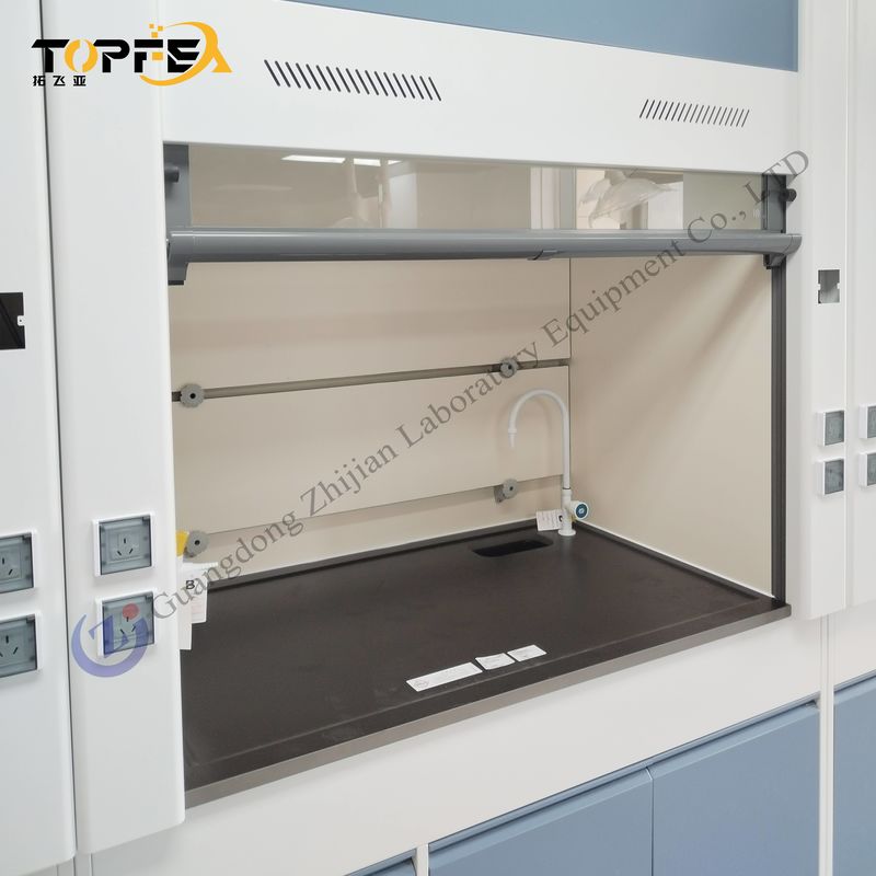 Low Noise Level Steel Fume Hood with High Airflow and Ceramic or Customized Table Top