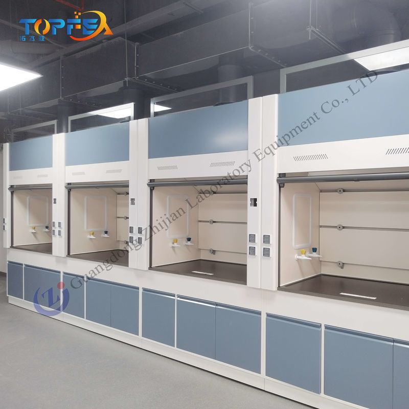 Chemical Hazard Protection Steel Fume Hood with High Airflow LED Lighting and Optional Fan