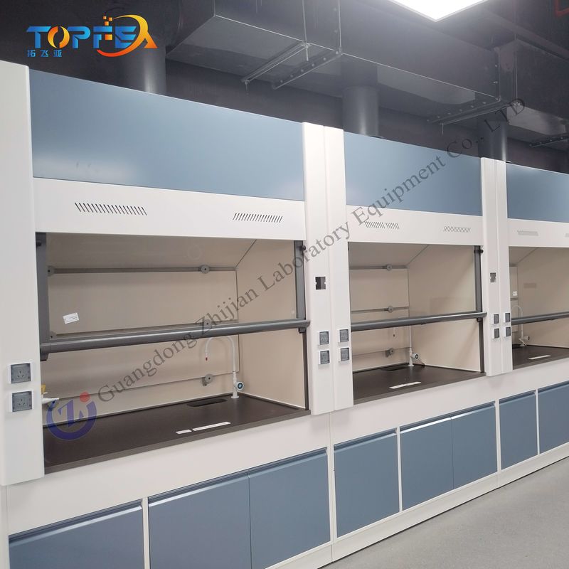 Chemical Hazard Protection Steel Fume Hood with High Airflow LED Lighting and Optional Fan