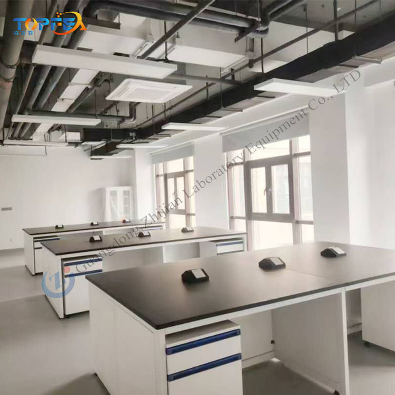 Laboratoriumbank van staal-hout van staal voor moderne en functionele laboratoria