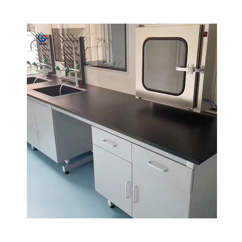 Organize Your Laboratory with Cupboard-Equipped Lab Work Benches in White Black or Grey