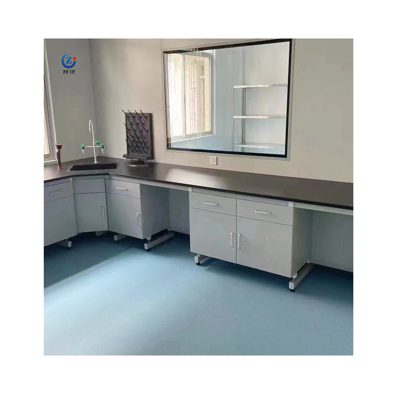 Organize Your Laboratory with Cupboard-Equipped Lab Work Benches in White Black or Grey