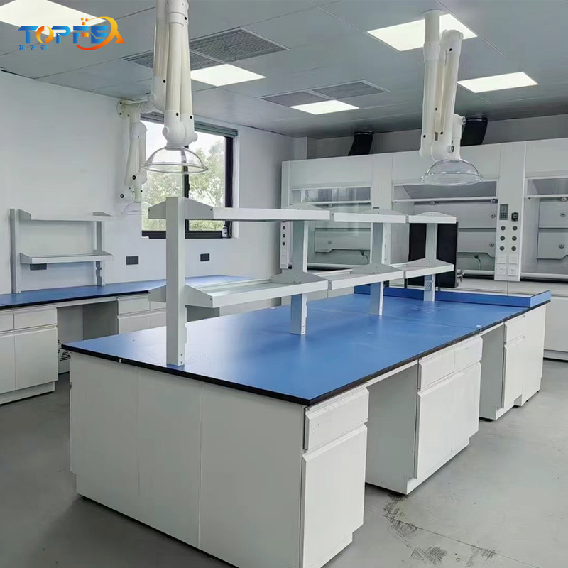 Customized Length Lab Island Bench 1500*850mm with 200-250 Kg Load Capacity and Customized Number of Cabinets