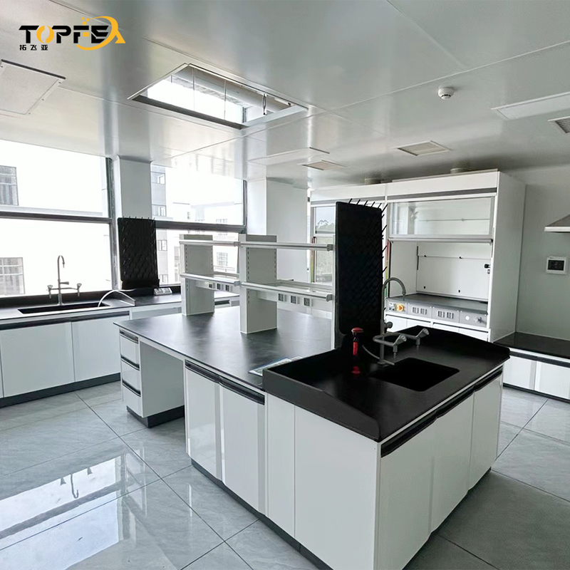 Customized Lab Island Bench with 2 Doors Length 1500*850mm and Customized Handles