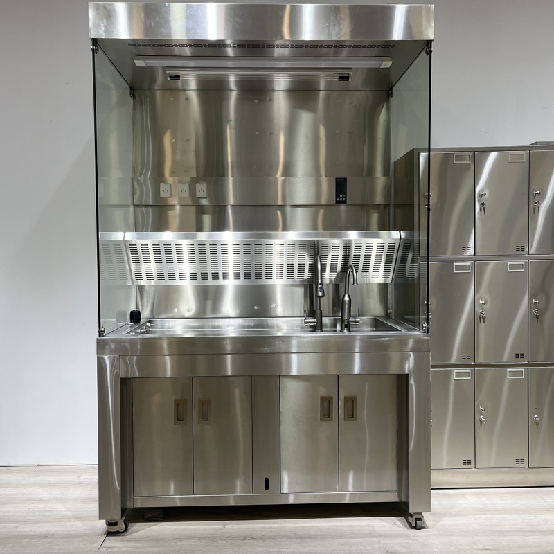 304 Stainless Steel Lab Fume Hood with All Steel Construction and Customizable Size for Chemical Institutes