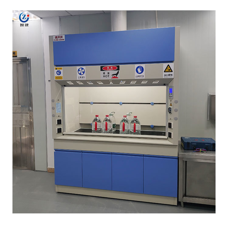 All Steel Construction Lab Fume Hood with Customizable Size and Floor-mounted Design for Chemical Labs