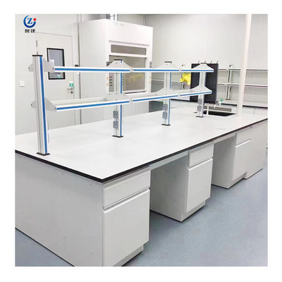 200 kg laadvermogen All Steel Lab Bench Efficiëntie en organisatie met 4 wielen en 2 kasten