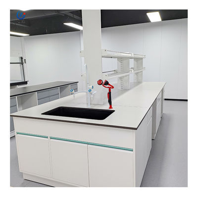 Verstelbare planken Lab Island Bank Epoxy Hars Top 2 Kasten 4 laden