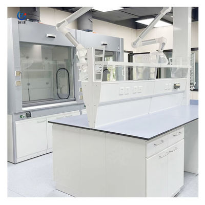 Steel Lab Island Bench Anti-corrosie Metalen laboratoriummeubelen ISO-standaard