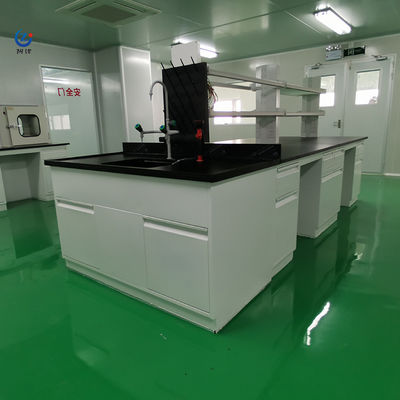 Robuuste, flexibele laboratoriumbank, chemisch bestand, laboratoriumtafel met gootsteen