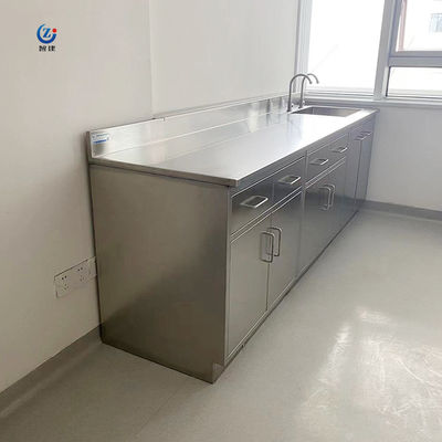 Alkali Resistent Roestvrij Staal Lab Tafel Met Wasbak ISO Standard Gepolijst 60cm