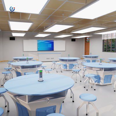 Customized School Physics Lab Furniture Metal Movable Display Bench