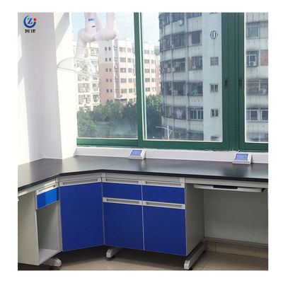 Warmtebestendige laboratorium werkstation, W750mm Wand gemonteerd laboratorium eiland bank