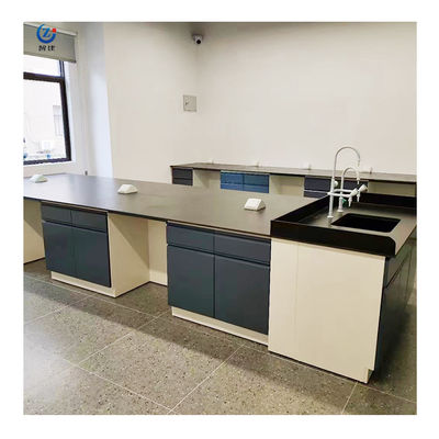 Banchi di laboratorio di chimica anti alcalina, 2 armadietti Banchi di lavoro di laboratorio 75x90cm