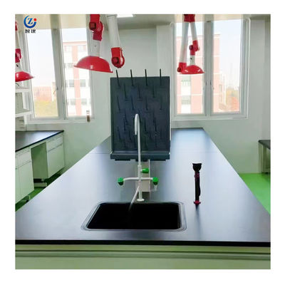 Customized Length Lab Island Bench Work Table 75x90cm With 2 Lockers 2 Doors