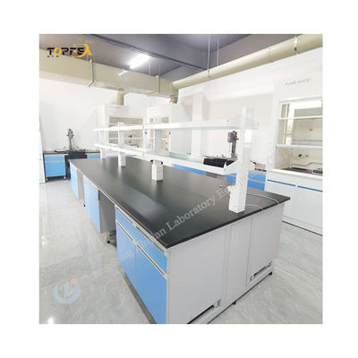 200-250 kg laadvermogen Lab Island Bench met aangepast aantal deuren en handgrepen