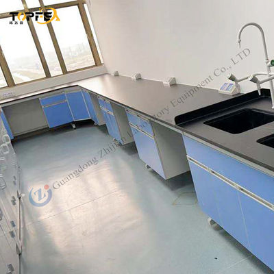 High Durability Wall-Mounted Laboratory Bench Featuring Ceramic Table Top
