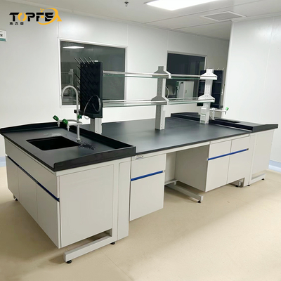 Steel Lab Island Bench with Customized Length 1500*850mm Load Capacity 200-250 Kg
