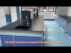 Sturdy Flexible Lab Island Bench Chemical Resistant Laboratory Table With Sink